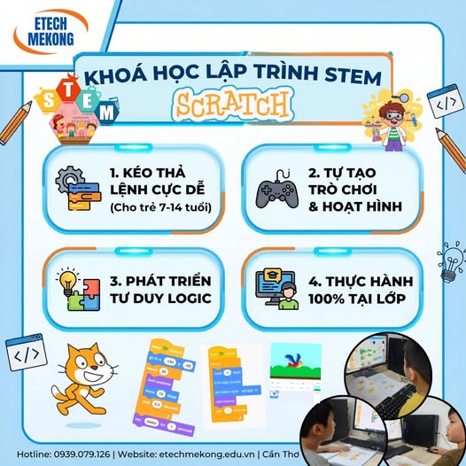 Khóa học tiếng Anh cho trẻ em Cần Thơ tại ETECH MEKONG phát triển tư duy sáng tạo
